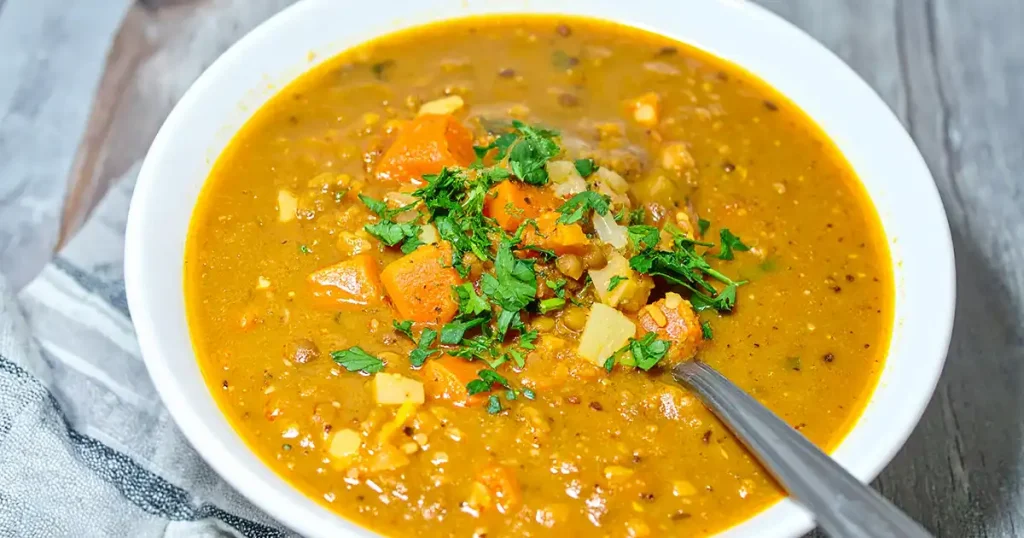 Quick and easy lentil soup