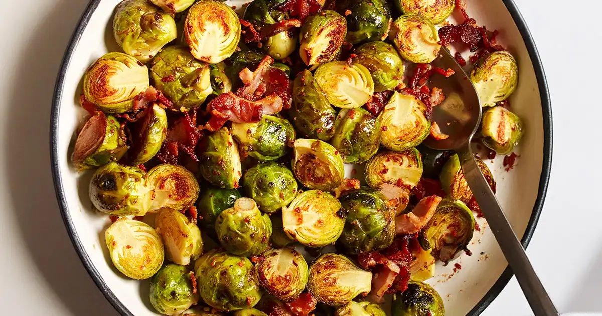 Brussels Sprouts with Bacon: Sweet, Savory, & Crispy