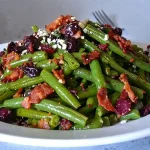 Quick and easy Cranberry Bacon Green Beans recipe