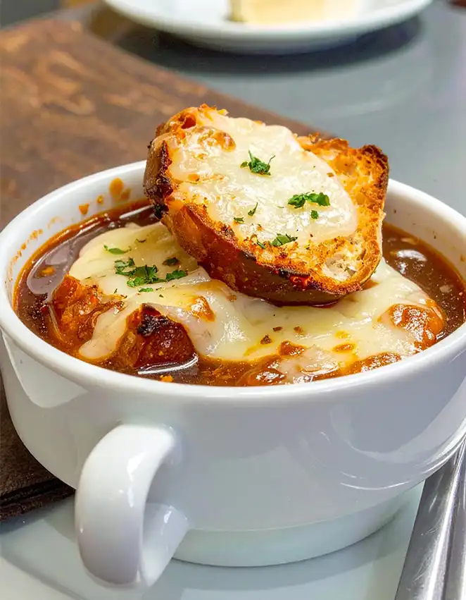Easy and elegant French onion soup