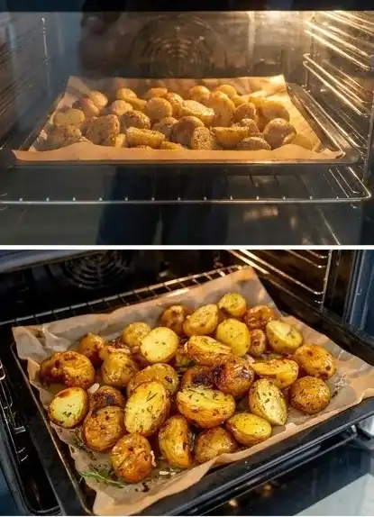 Garlic roasted potato step by step