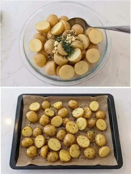 How to make garlic roasted potatoes