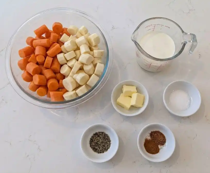 Mashed carrot ingredients