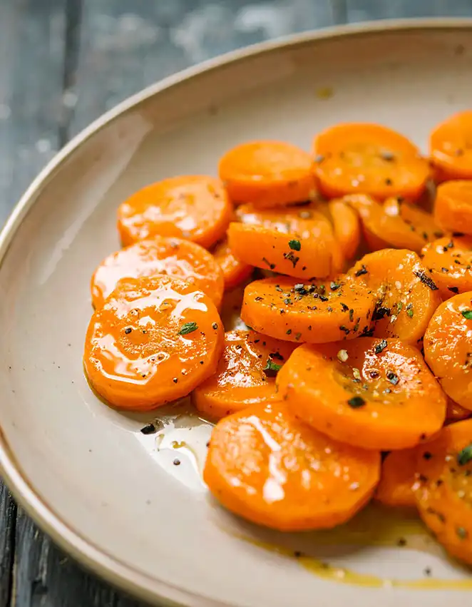 Orange Spice Carrots slices with honey