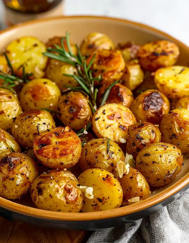 Roasted baby Potatoes with Garlic & Rosemary