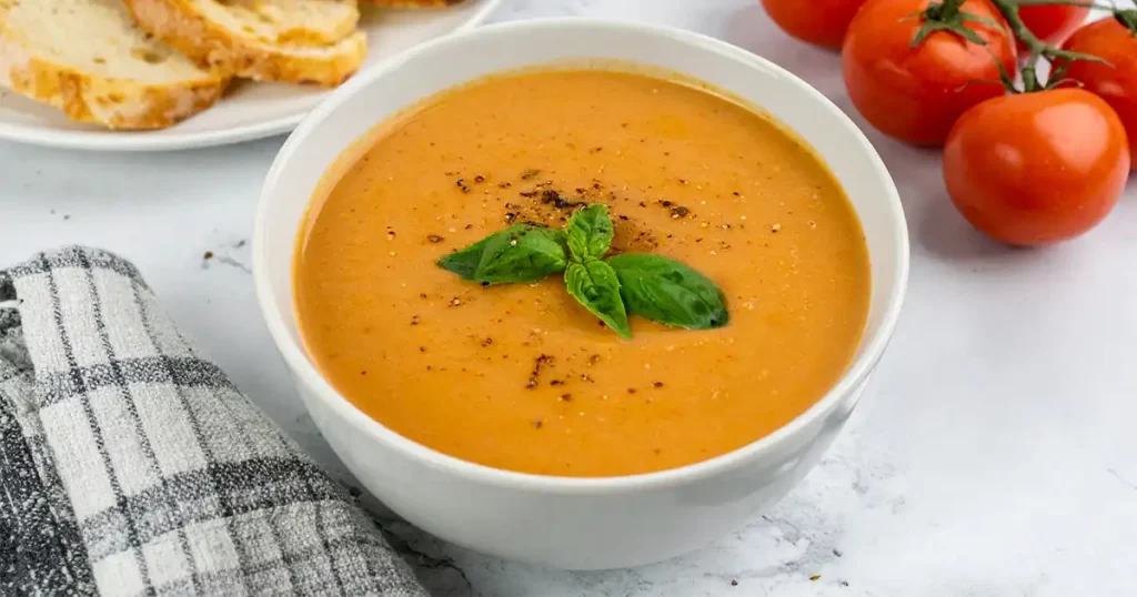 Quick and easy tomato basil soup recipe