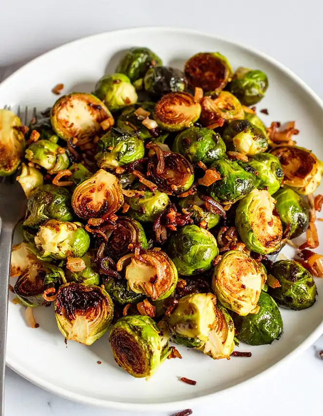 Caramelized Brussels Sprouts with shallots