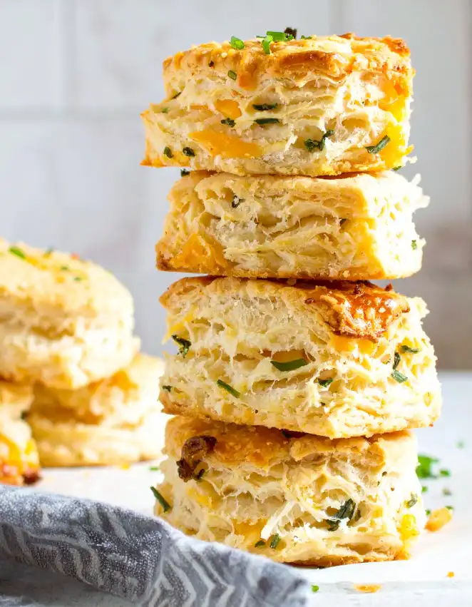 Quick and easy Cheddar Chive Biscuits