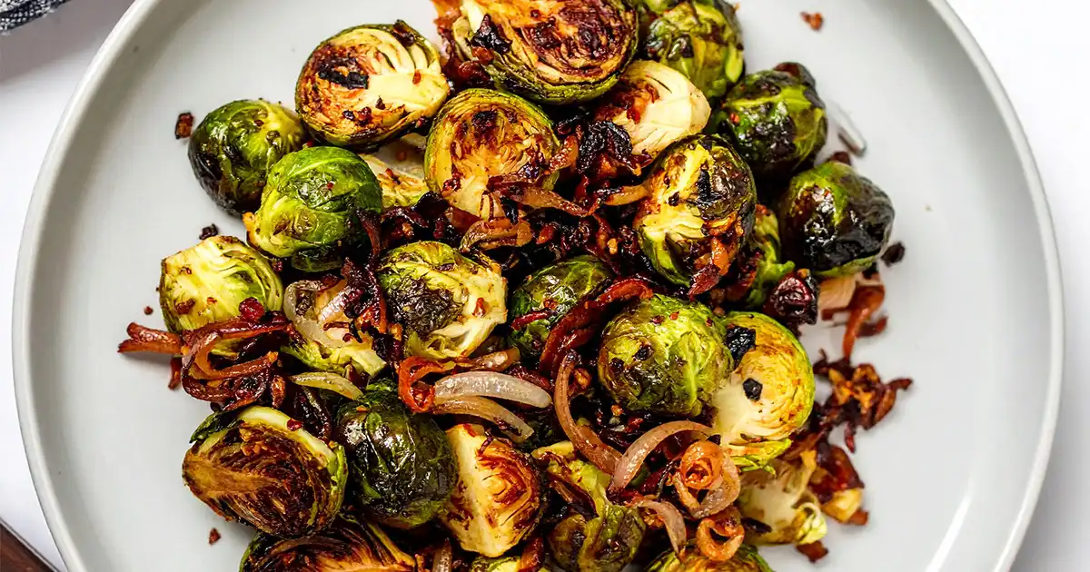 Caramelized Brussels Sprouts with Shallots and Balsamic