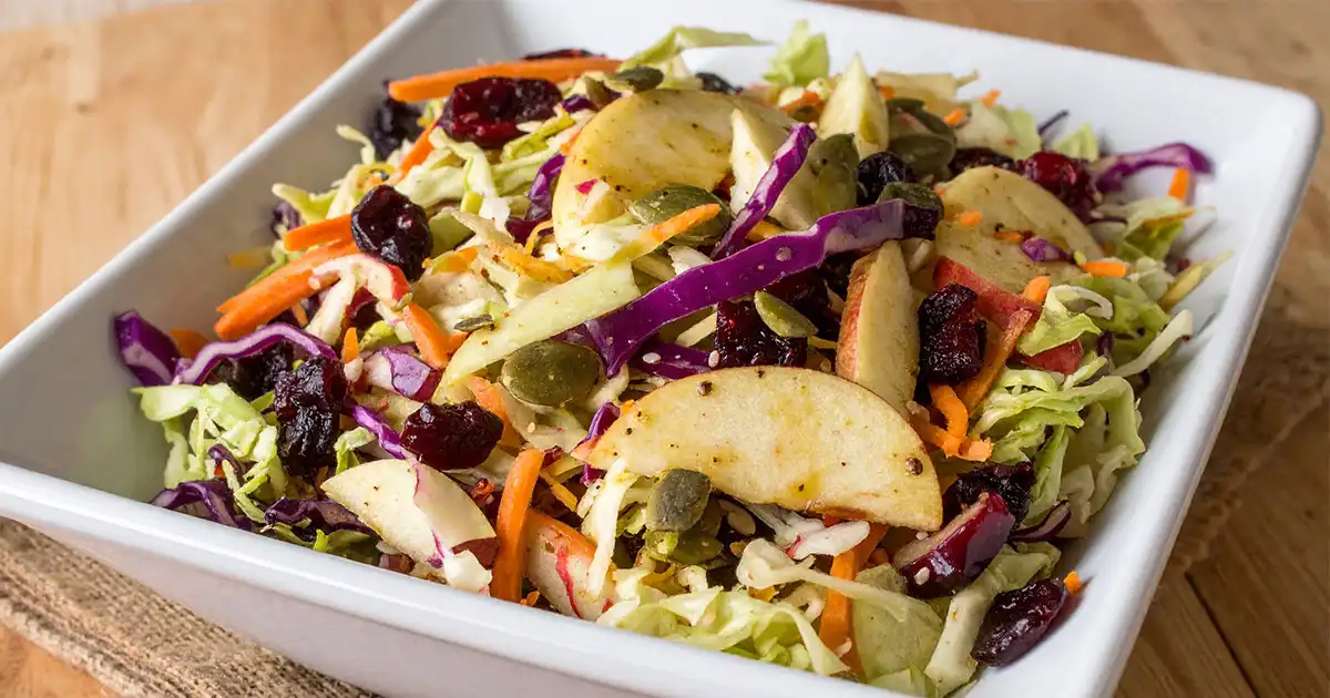 Winter Slaw with Apple Cider Dijon Dressing
