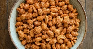 Simple roasted beer nuts snack