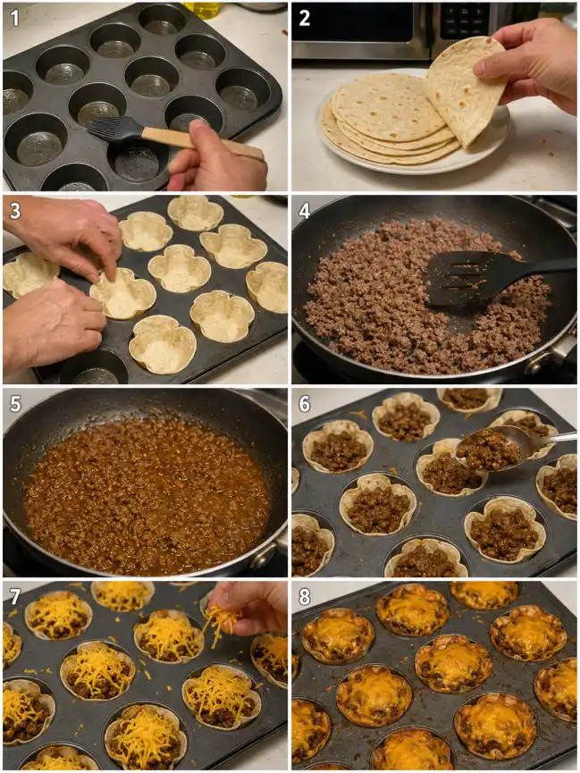 How to make taco cup step by step