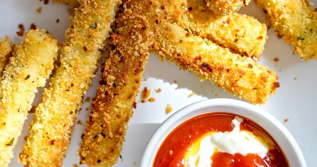 Quick and easy baked mozzarella sticks