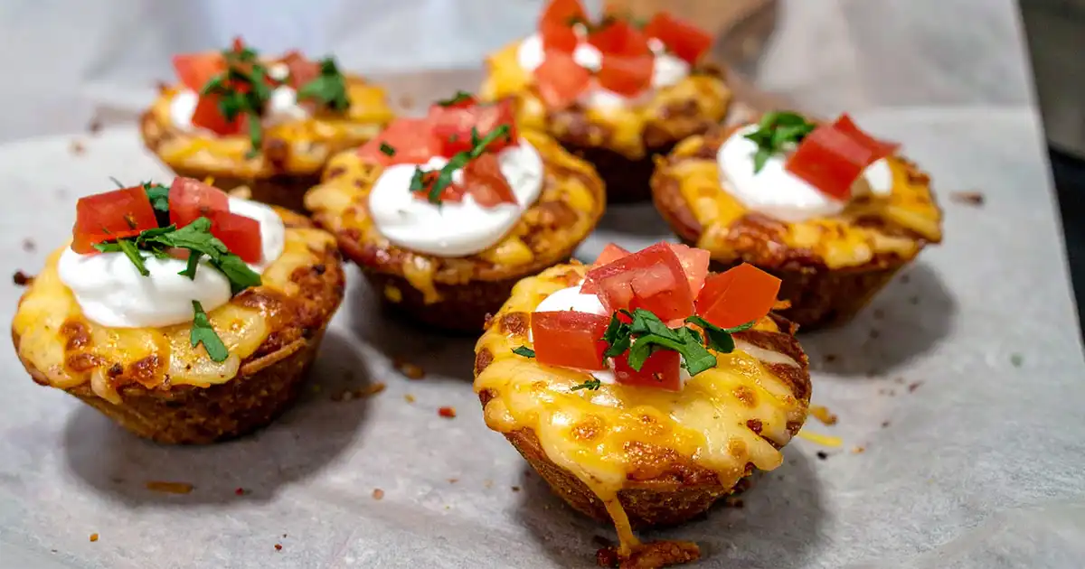 Easy Baked Taco Cups: Cheesy Beef Bites