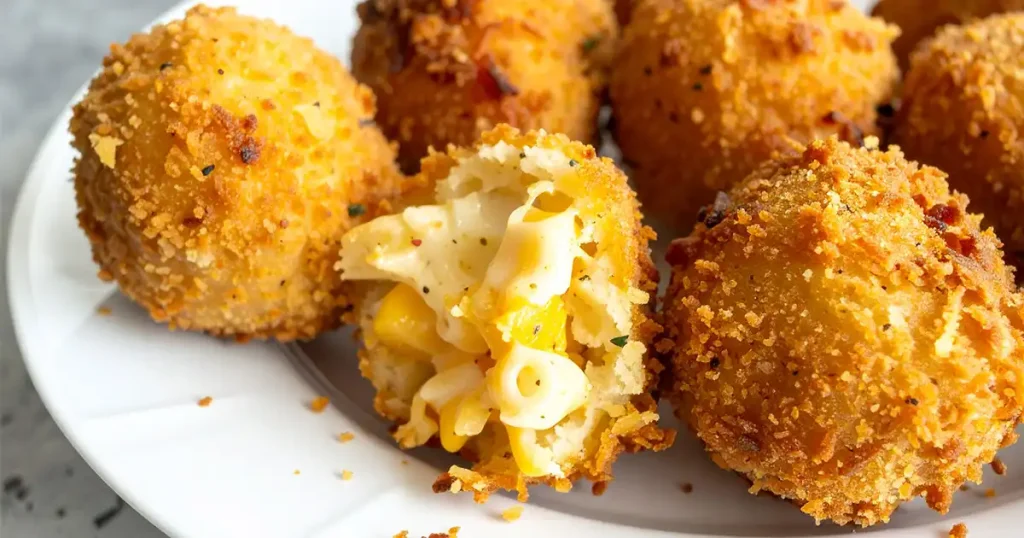 Appetizer fried mac n cheese balls