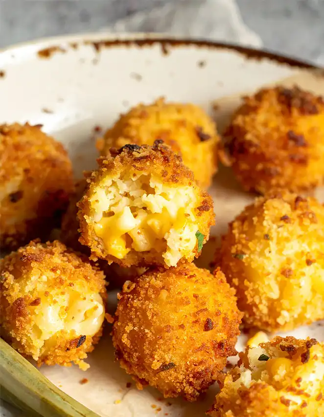 Easy fried mac and cheese balls