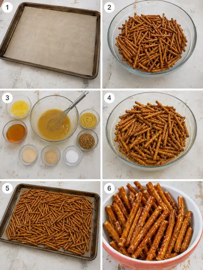 How to make honey mustard pretzel step by step
