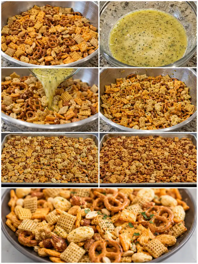 Ranch chex mix step by step