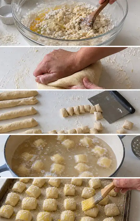 Soft pretzel bites step by step