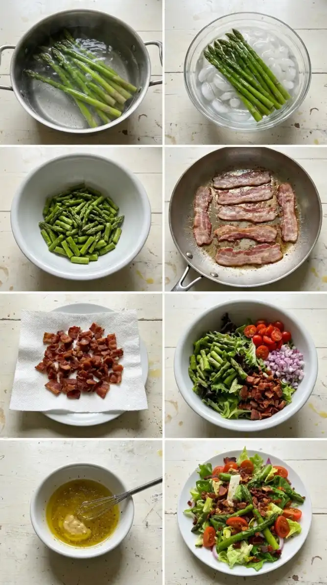 How to make asparagus and bacon salad