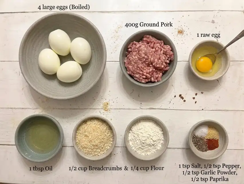 Baked Scotch egg ingredients