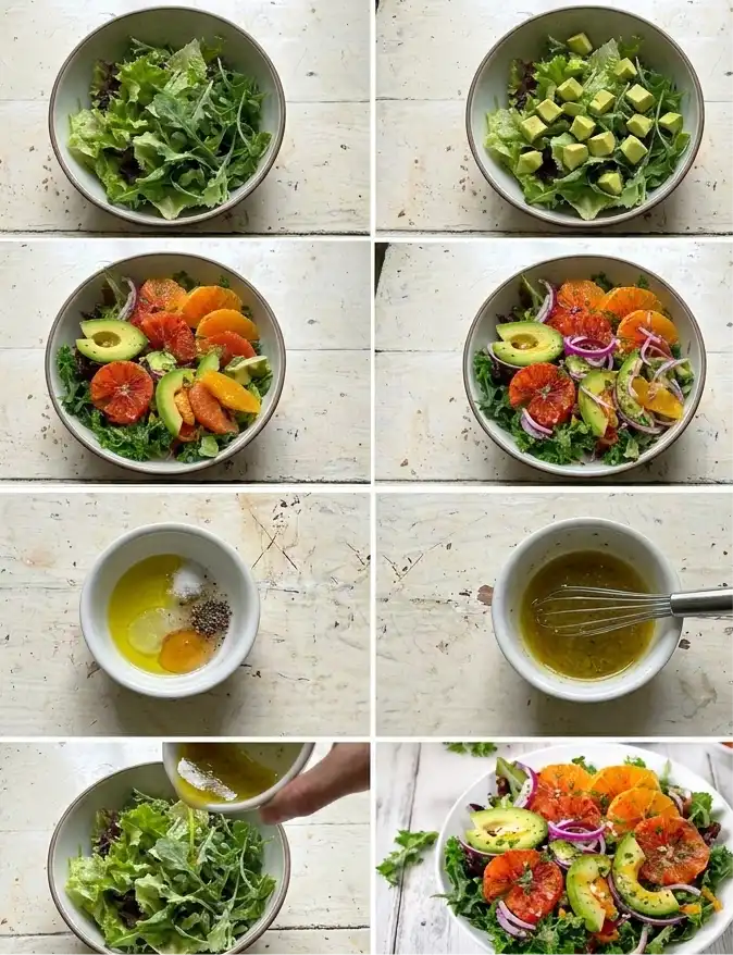 How to make salad with avocado and orange