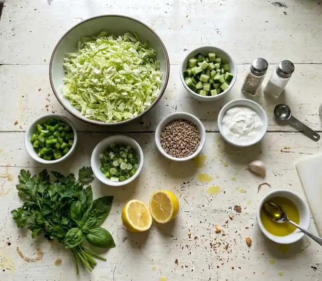 Ingredients of green goddess salad nut free