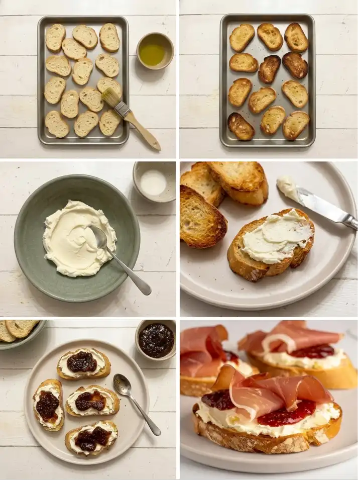 How to make Prosciutto Crostini with Fig Jam
