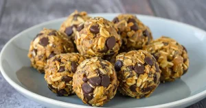 Energy Bites for snacks on plate