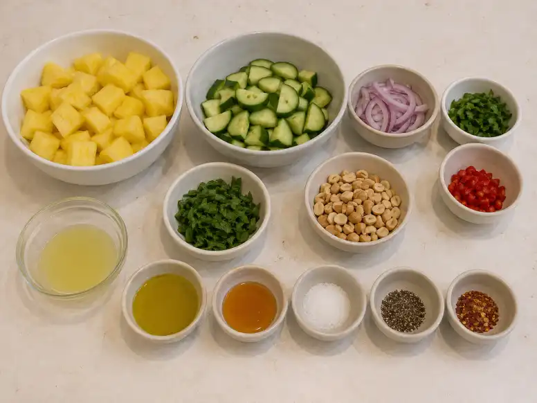 Pineapple cucumber salad ingredients