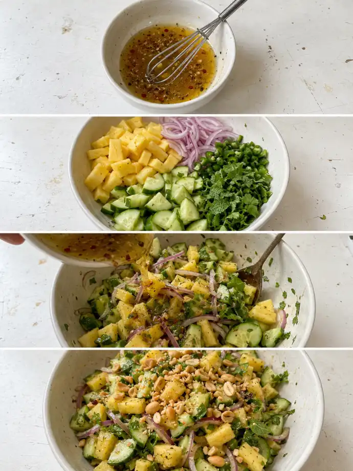 How to make Pineapple cucumber salad step by step