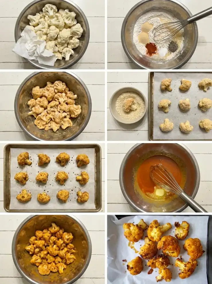 Buffalo Cauliflower Wings steps