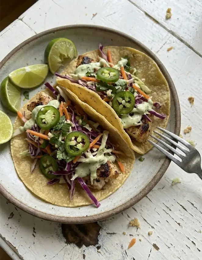 Cabbage slaw for fish tacos