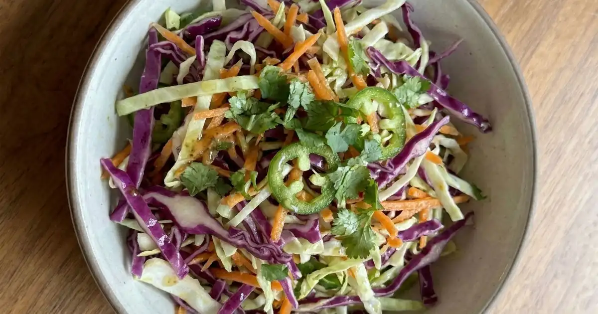 Easy Cabbage Slaw for Fish Tacos
