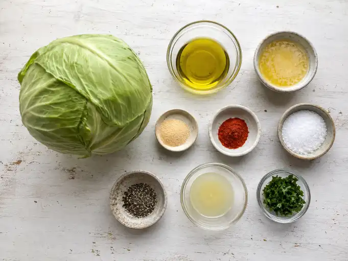 Cabbage steak in oven ingredients
