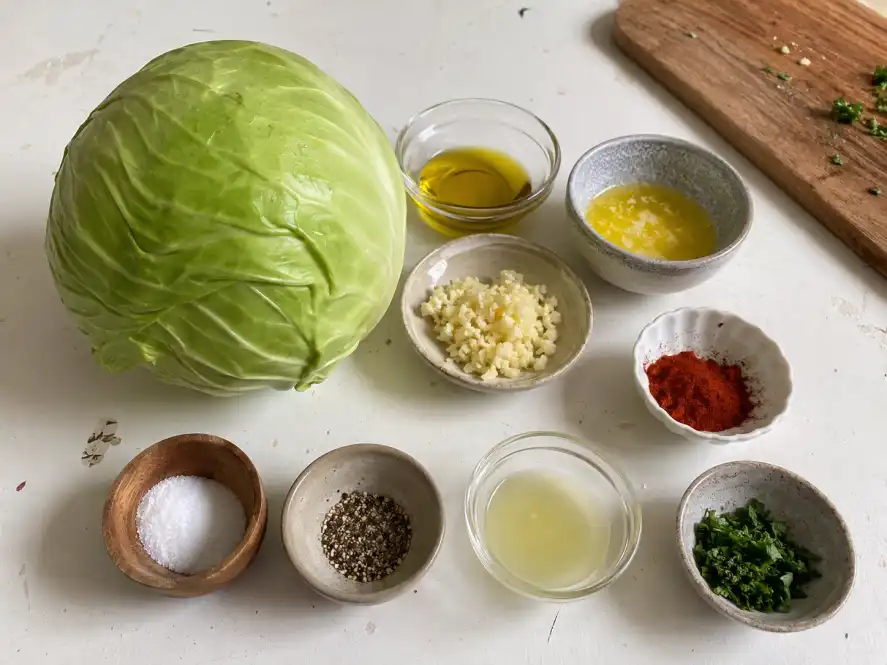 Cabbage on the grill ingredients