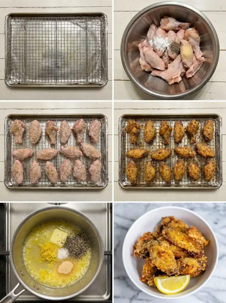 How to make Lemon Pepper chicken wings step by step