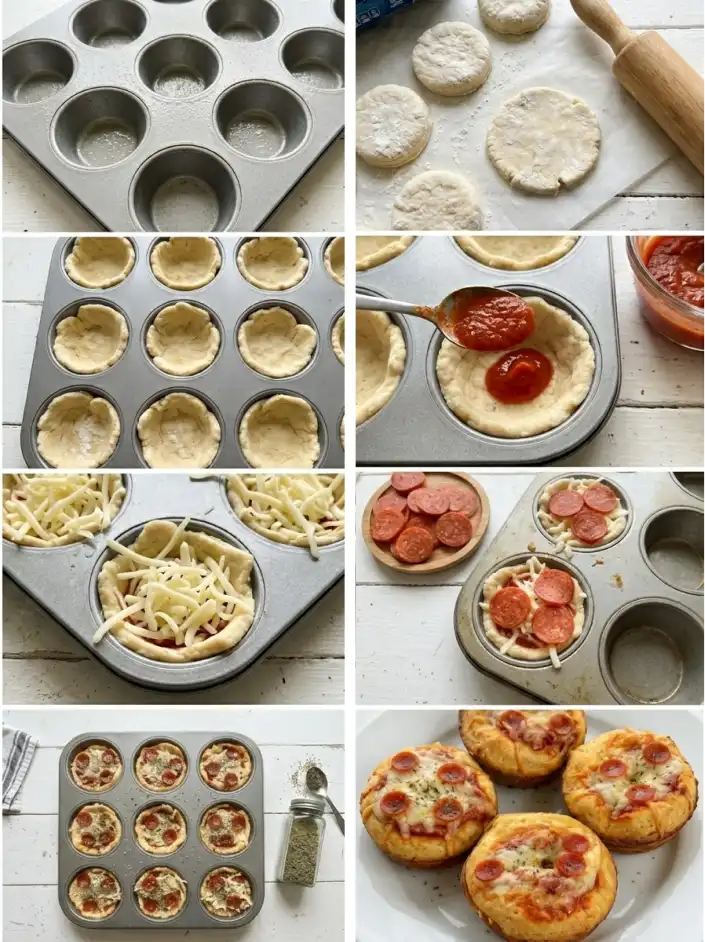 How to make mini pizzas with biscuit dough