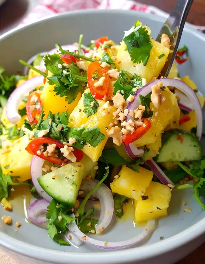 Pineapple jalapeno cucumber salad