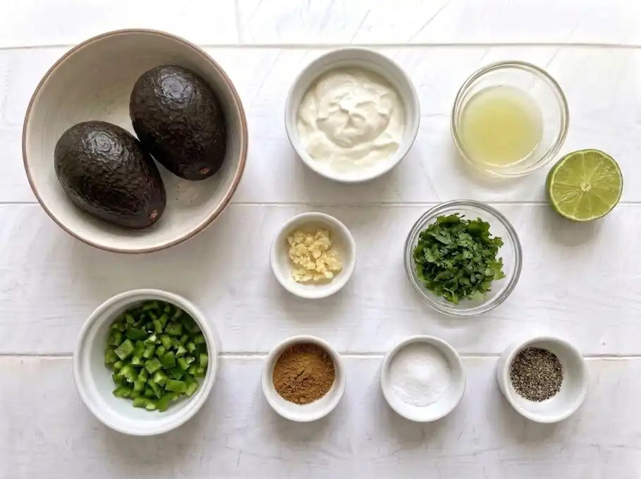 Avocado dip ingredients