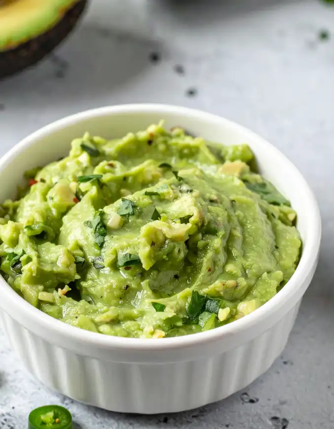 Avocado Dip with cilantro and jalapeno