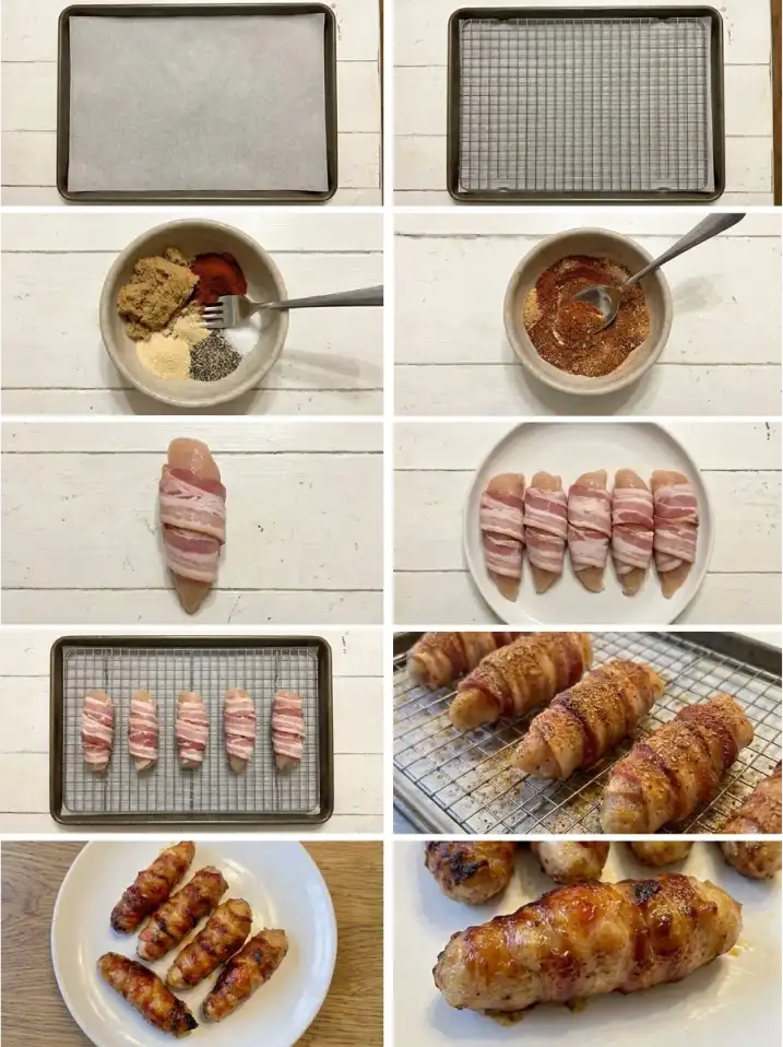 Bacon Wrapped Chicken Tender step by step