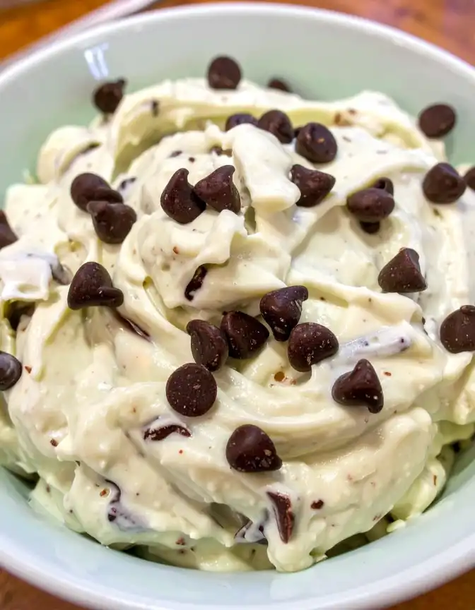 Creamy Cannoli Dip with mini chocolate chips