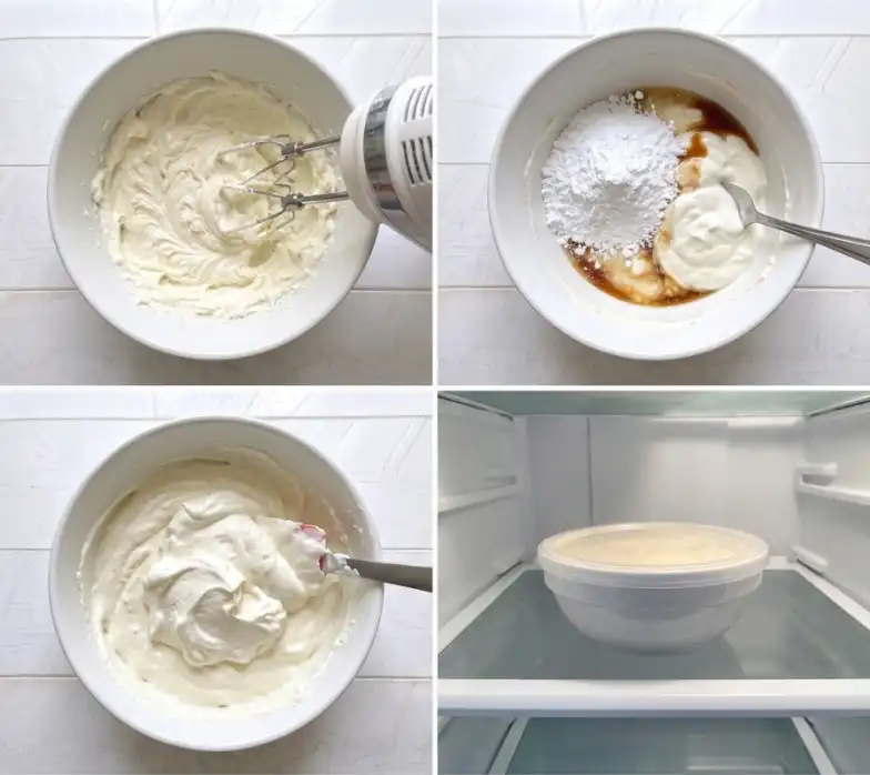 Cheesecake filling Dip step by step