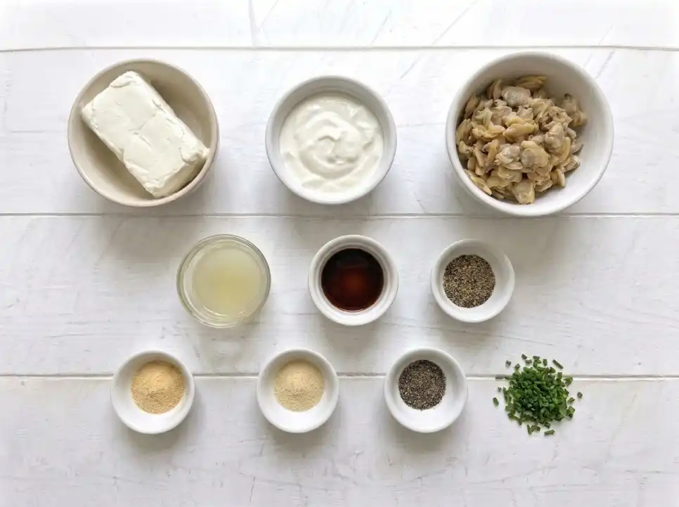 Clam dip ingredients