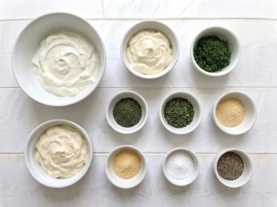 Dill dip ingredients