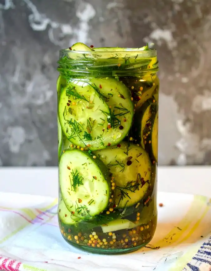 A jar of Pickle Chips