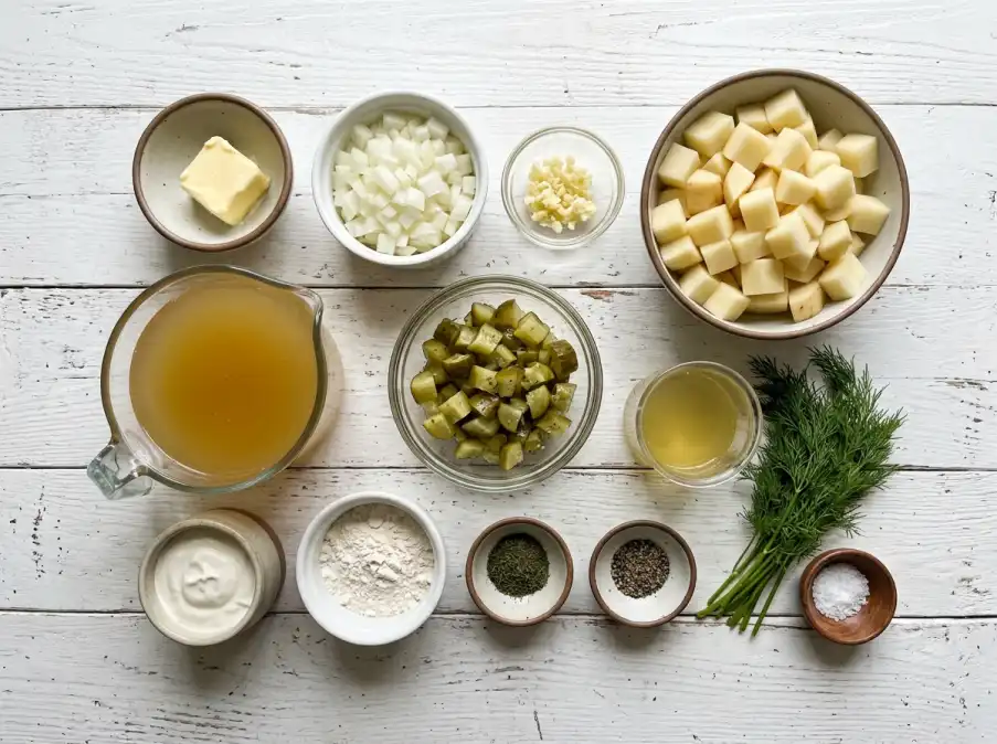 Dill pickle soup ingredients