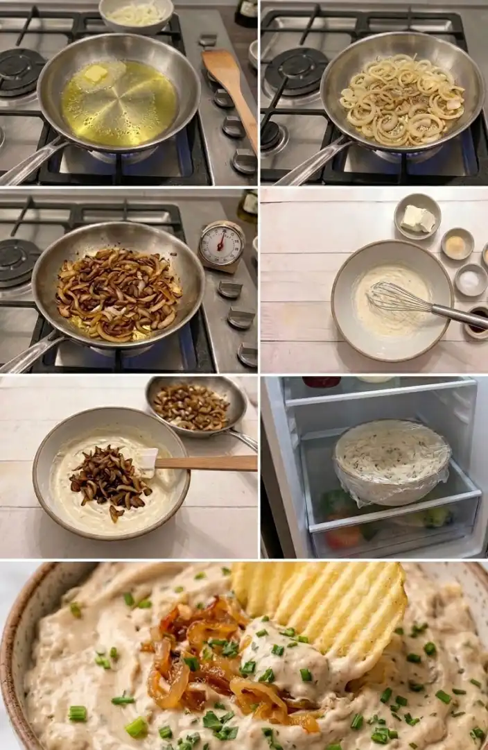 Onion dip step by step