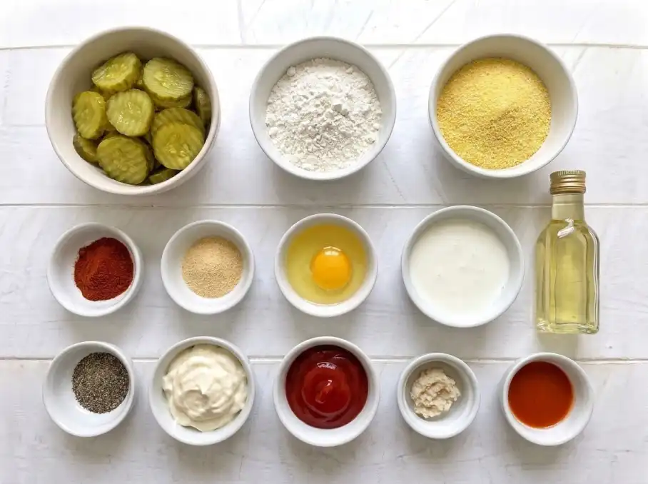 Fried pickle ingredients